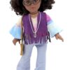 18" Doll Retro Flower Power Set with Matching Girl Flower Crown-10 Pieces