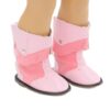18" Doll Two-tone Pink Western Cowgirl Boots