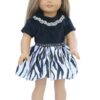 18" Doll Velvet & Satin Zebra Dress