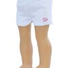 18" Doll White Heart Stretch Shorts