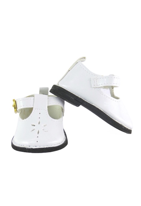 18 inch doll white t strap mary jane shoe
