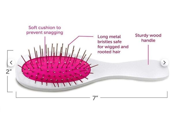 18" Doll White Wooden Hairbrush