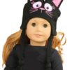 18" Doll Black Kitty Hat