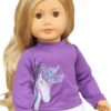 18" Doll Purple Unicorn T-Shirt