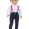 18" Boy Doll Red Suspender Outfit
