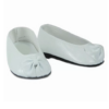 18" Doll White Patent Bow Shoes