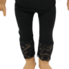 18" Doll Black Lace-trimmed Leggings