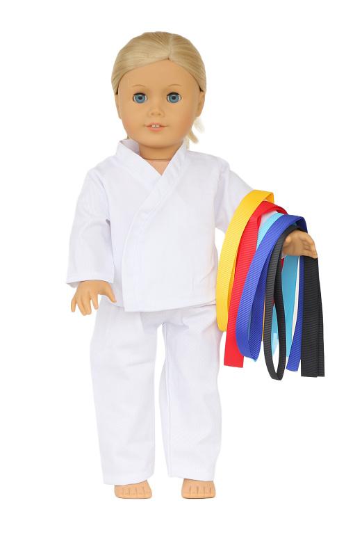18 doll complete karate outfit