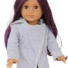 18" Doll Gray Wrap Style Hoodie Jacket