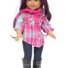 18" Doll Plaid Western Shirt, Jeggings, & Kerchief