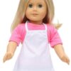 18" Doll White Ruffled Apron