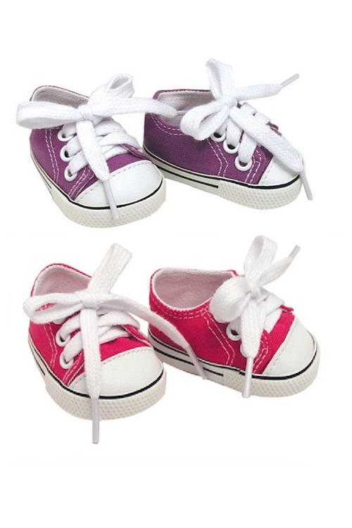 18 inch doll canvas sneakers