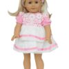 18" Doll Pink Velvet Lace Dress & Headband