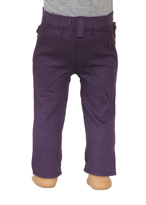 18" Doll Purple Pull-on Cotton Jeans