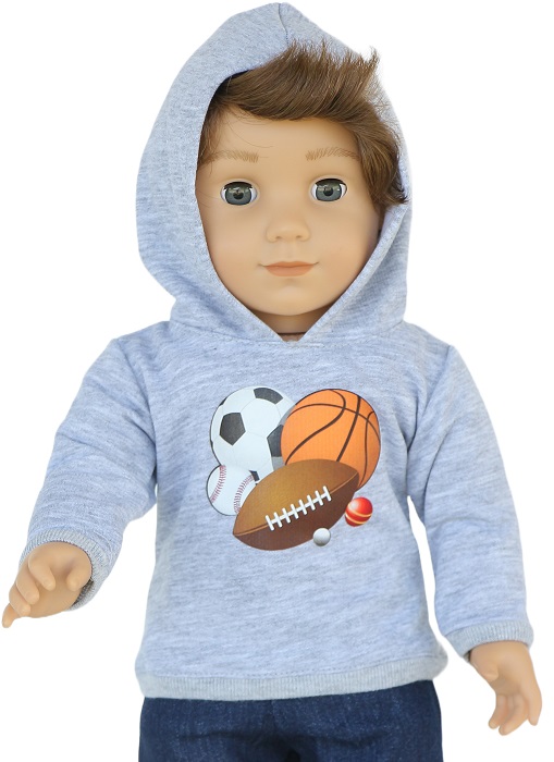 18" Boy Doll Sports Hoodie