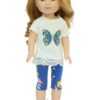 14.5" Wellie Wisher Doll Butterfly Capri Outfit