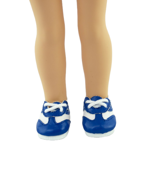 14.5" Wellie Wisher Doll Blue & White Sport Sneakers
