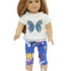 18" Doll Butterfly Capri Outfit