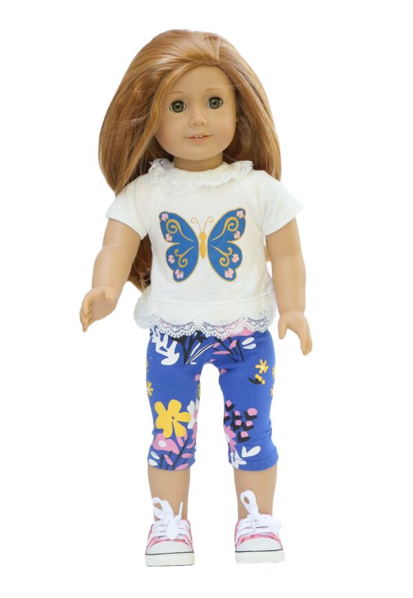 18" Doll Butterfly Capri Outfit