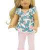 18" Doll Summery Cactus Top & Ruffled Leggings