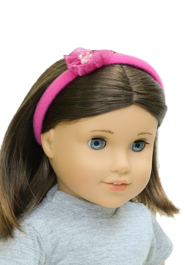 18 inch doll hot pink headband