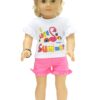 18" Doll Flamingo "I Love Summer" Shorts Set