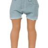 18" Doll Frayed Light Denim Shorts