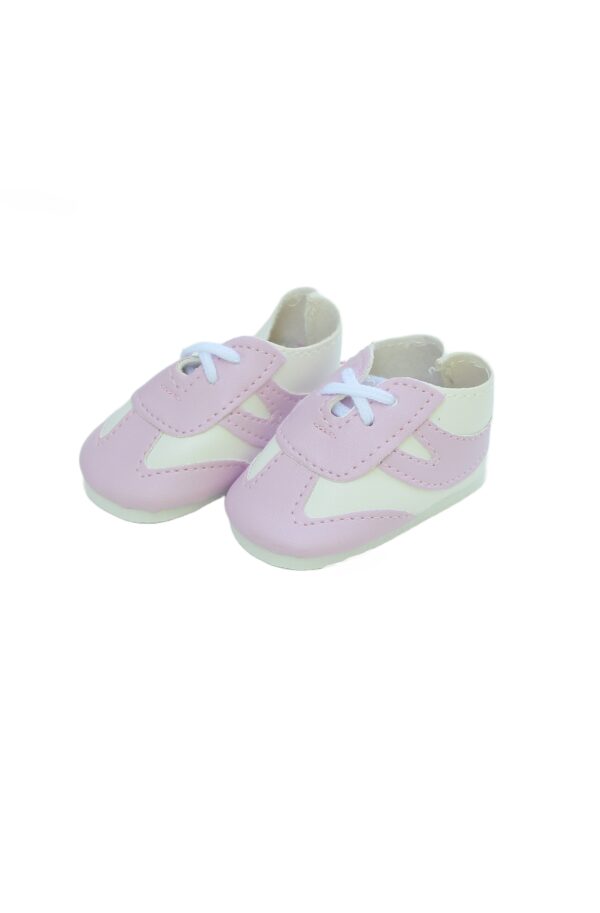Doll-sized Pink & White Sport Sneakers