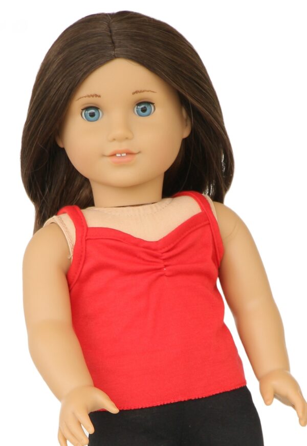 18 inch doll red spaghetti strap tank top