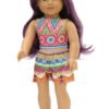 18" Doll Geometrical Print Halter Top & Shorts