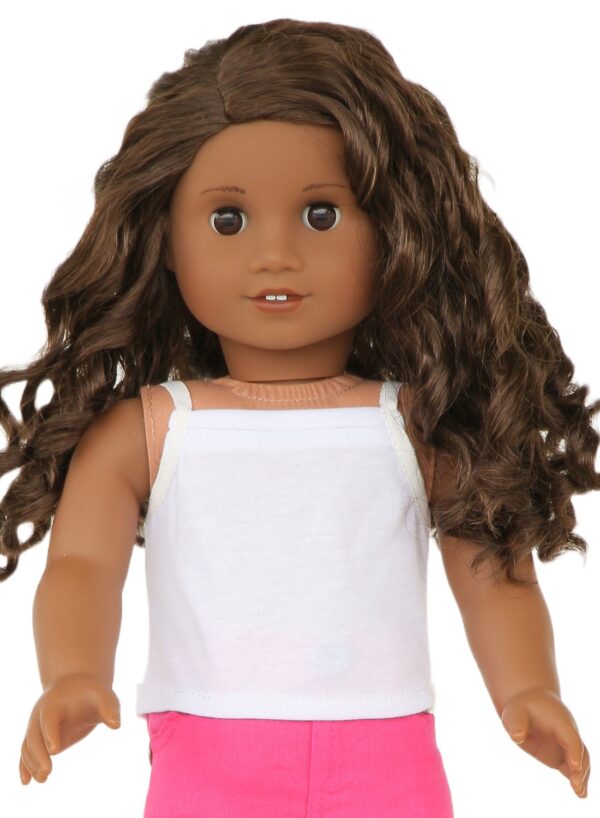 18" Doll Strappy White Tank Top