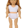 doll white sports bra panties