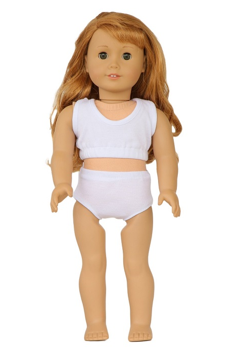 Doll Clothes - Smart Doll - Sports Bra & Shorts Set - 1/3 - white