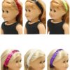 18" Doll Sequin Stretch Headbands-Pack of 6