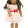 18" Doll Lace Overlay Peachy Pink Dress