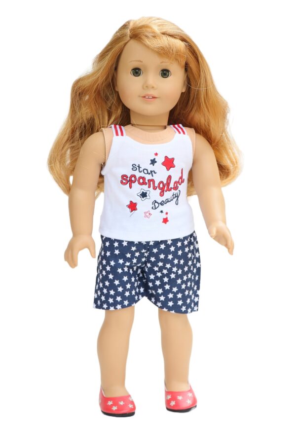 18 inch doll star spangled beauty shorts outfit
