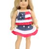 18" Doll Patriotic Tiered Skirt & Tank Top