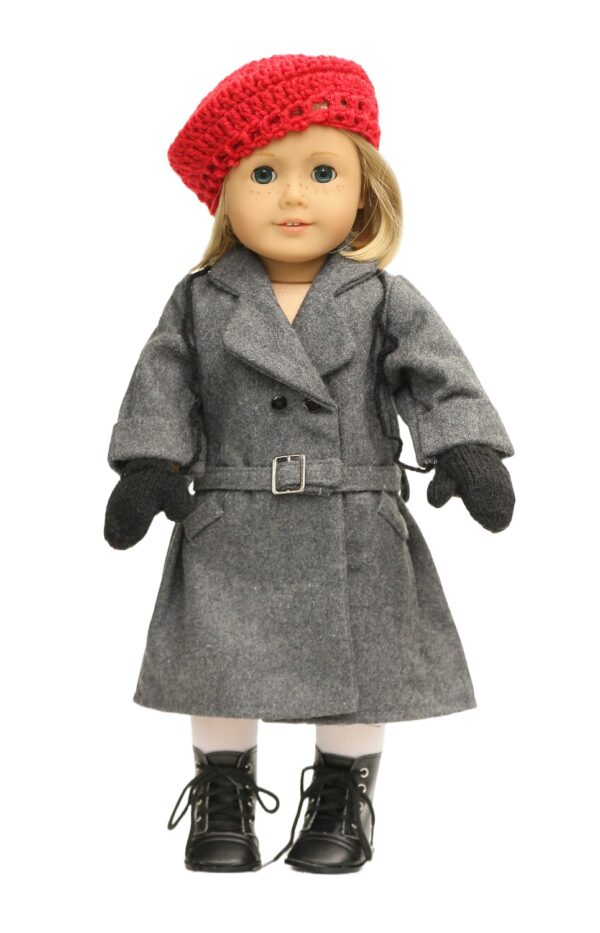 18 doll kit inspired winter coat beret mittens
