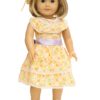 18" Doll "Kit Inspired" Yellow Summer Dress & Hair Ribbon