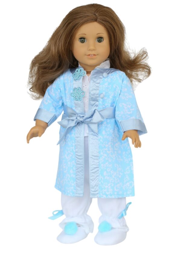 18" Doll "Rebecca Inspired" Pajamas, Robe & Slippers
