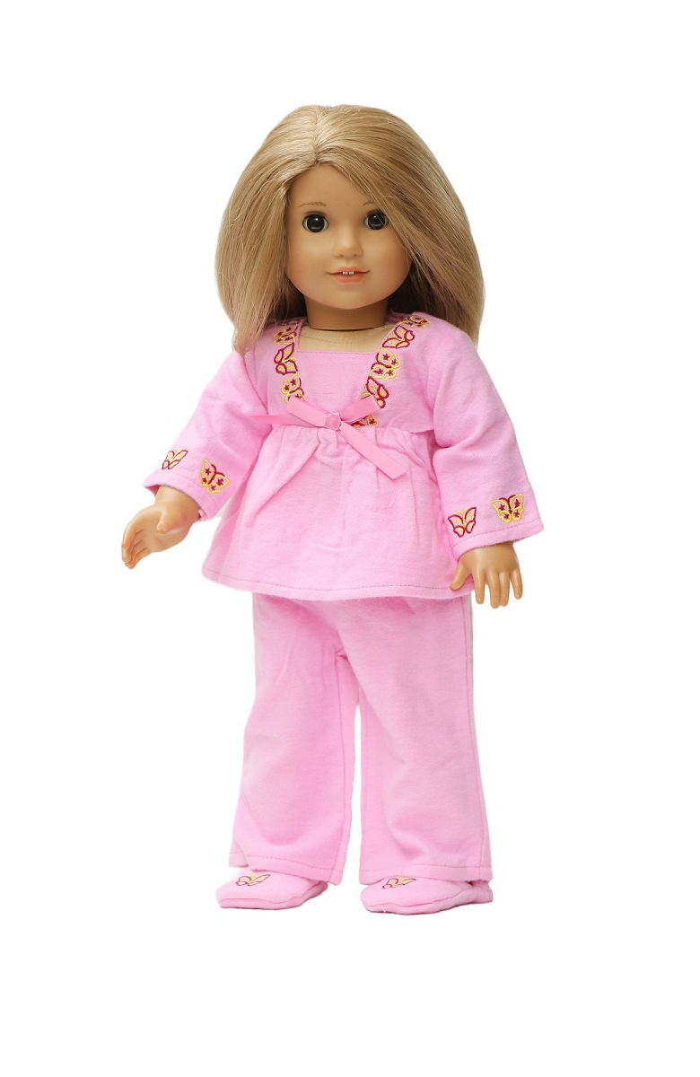 American Girl Julie Doll Pink Pajamas Outfit PJs Sleep Retired Butterfly