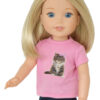 14.5" Doll Pink Kitten T-Shirt