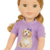 14.5" Doll Purple Puppy T-Shirt