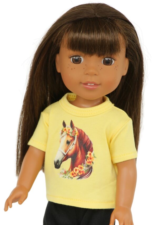 14.5" Doll Yellow Horse T-Shirt