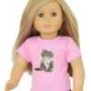 18" Doll Pink Kitten T-Shirt