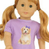 18" Doll Purple Puppy T-Shirt