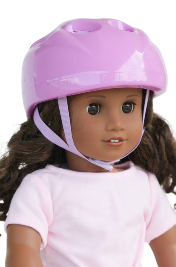 18" doll purple safety helmet