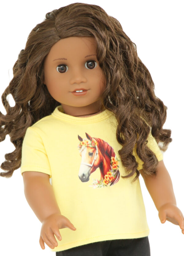 18" Doll Yellow Horse T-Shirt