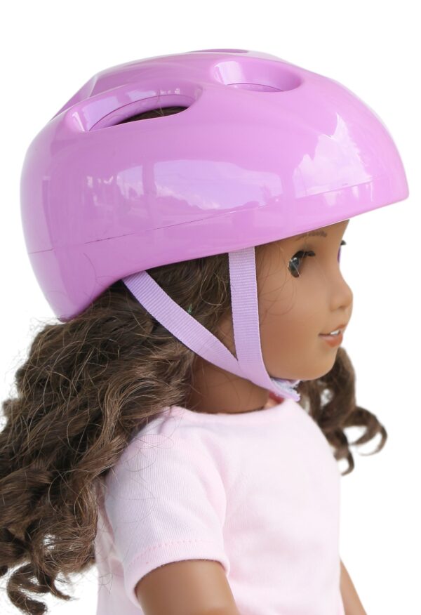 18" doll purple safety helmet