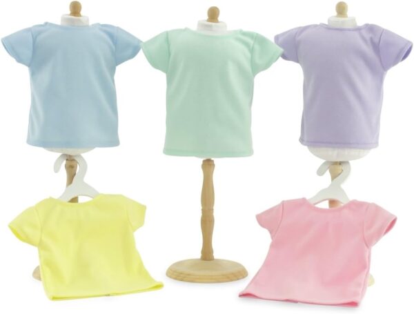 18" Doll 5-Pack Pastel T-Shirts